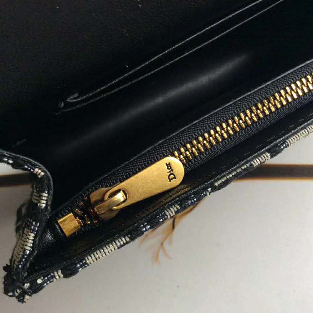 Dior Women Dior Oblique Saddle Belt Bag-Navy - image 9