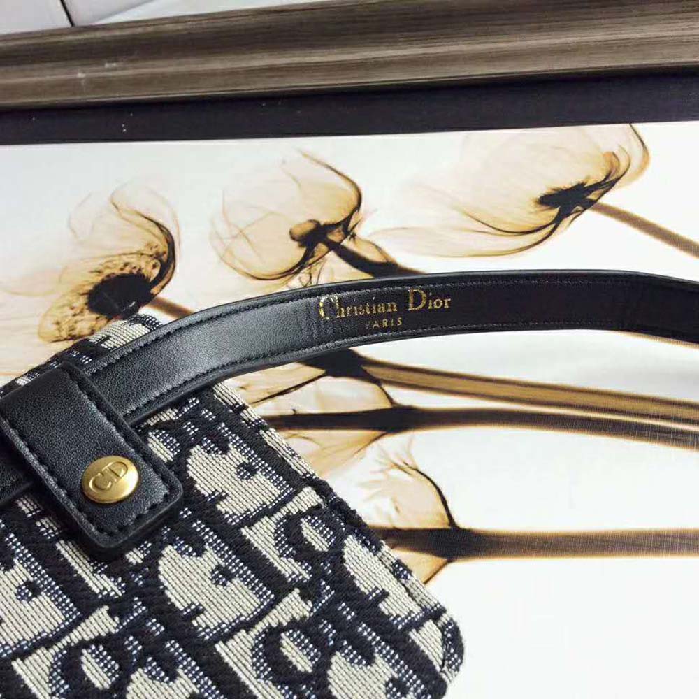 Dior Women Dior Oblique Saddle Belt Bag-Navy - image 10