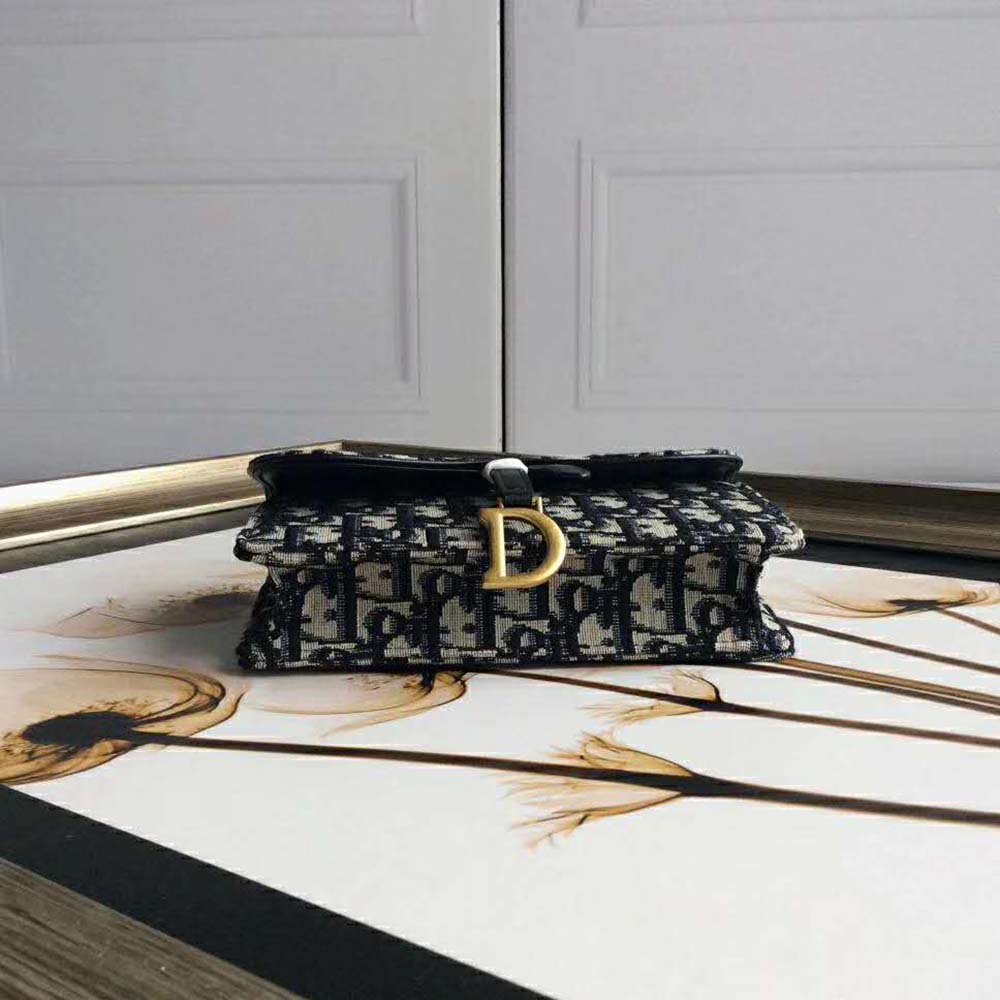 Dior Women Dior Oblique Saddle Belt Bag-Navy - image 5
