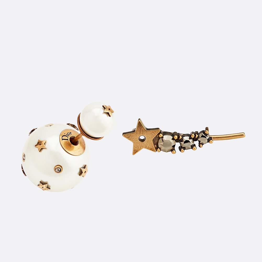 Close-up of Dior Women Dior Tribales Earrings-Gold asymmetric design