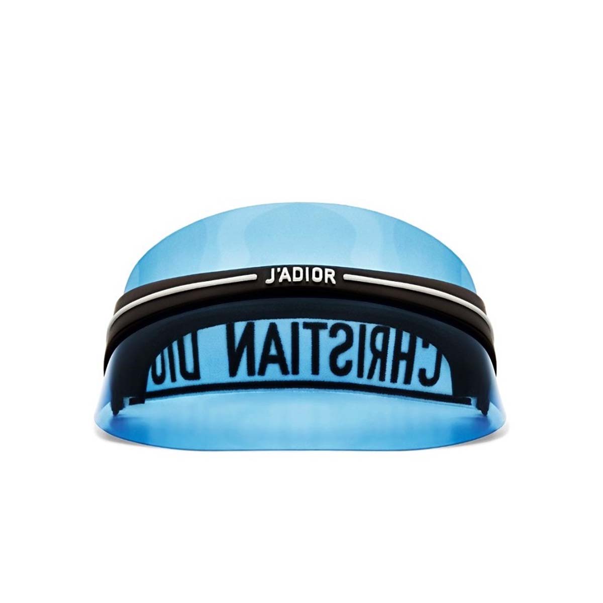 Front view of Dior Women DiorClub1 Visor Sunglasses-Blue oversized frame