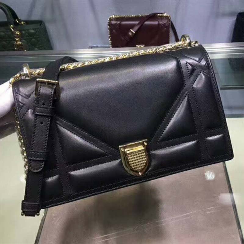 Dior Women Diorama Lambskin Bag-Black - image 4