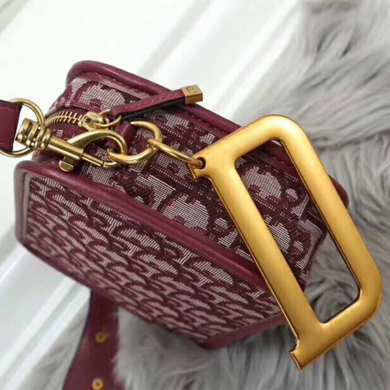 Dior Women Diorquake Clutch in Burgundy Canvas-Carmine - image 8