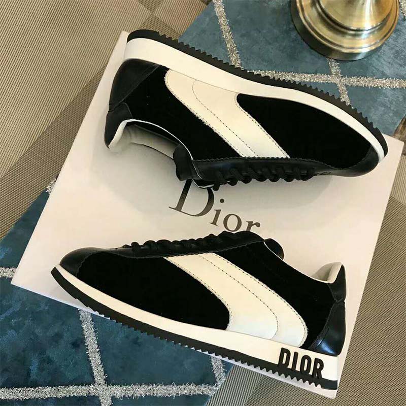 Dior Women Diorun Trainer in Velvet and Calfskin Leather-Black - image 4