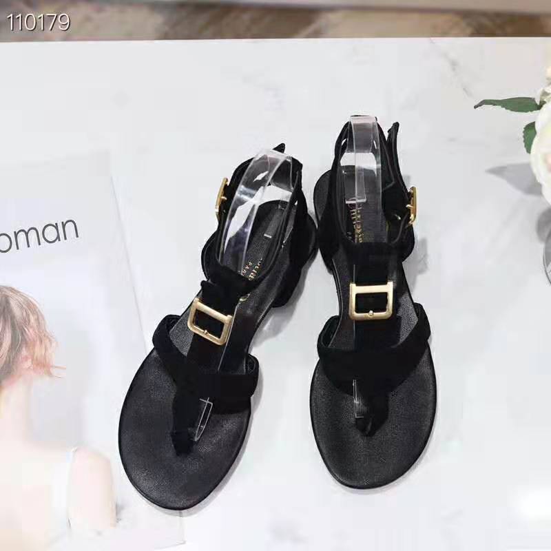 Top view showing high-top silhouette of Dior Women Double-D Sandal