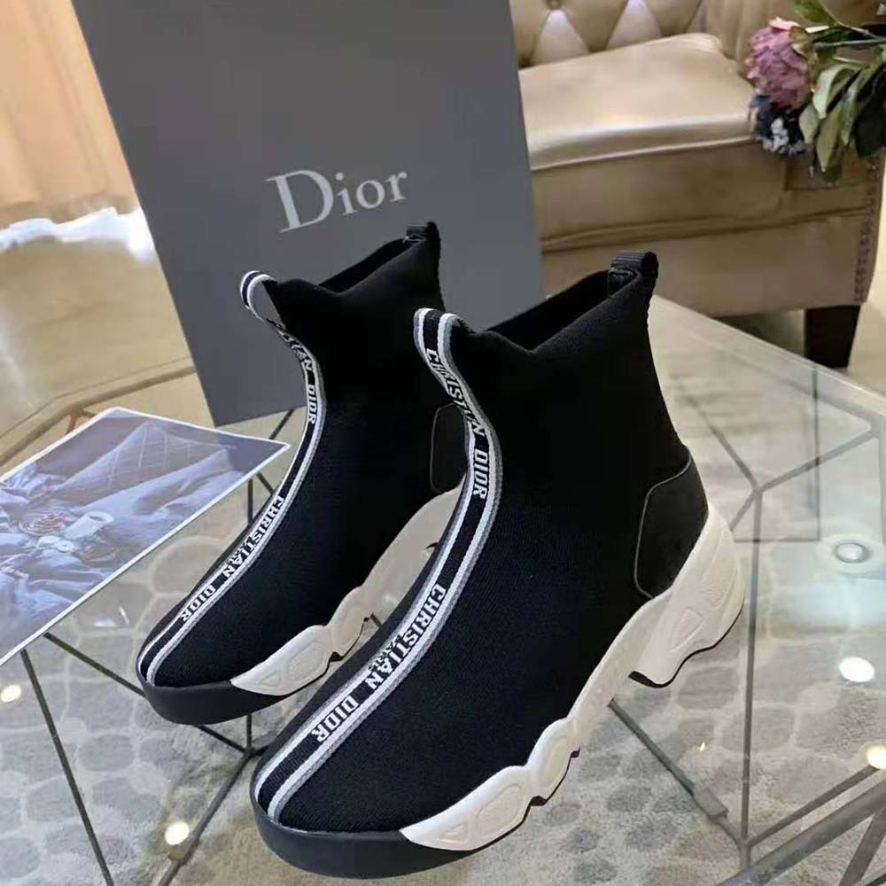 Dior Women F. Two Point Zero Technical Knit High-Top Sneaker-Black - image 4