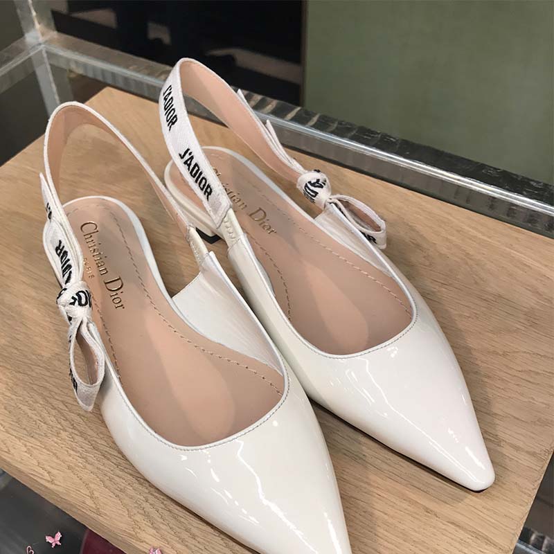 Dior Women J’Adior Ballet Pump White Patent Leather J’adior Embroidered Ribbon - image 4