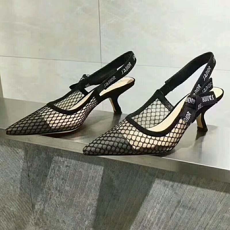 Dior Women J’Adior High-Heeled Shoe in Black Mesh Shoes Black 65mm Heel - image 5