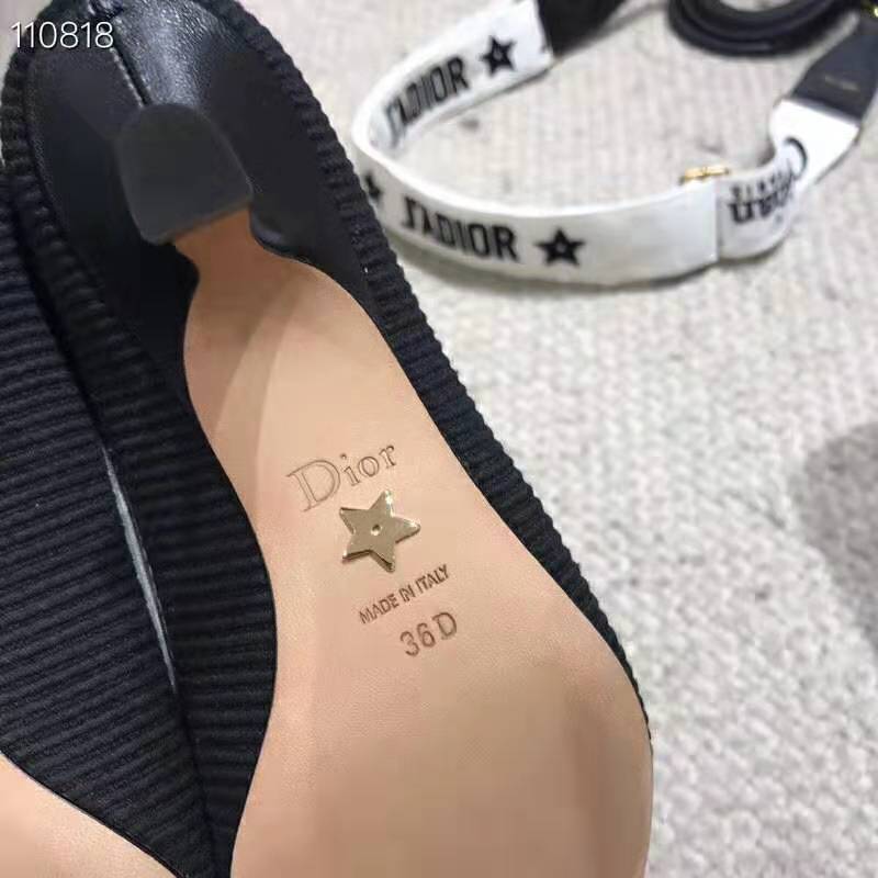 Dior Women J’adior Embroidered Pump Technical Canvas Embroidered Ribbon 6.5 cm Heel - image 10