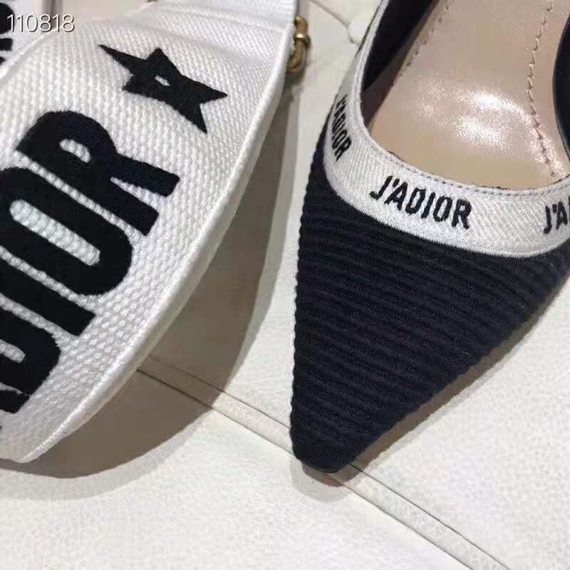 Dior Women J’adior Embroidered Pump Technical Canvas Embroidered Ribbon 6.5 cm Heel - image 7