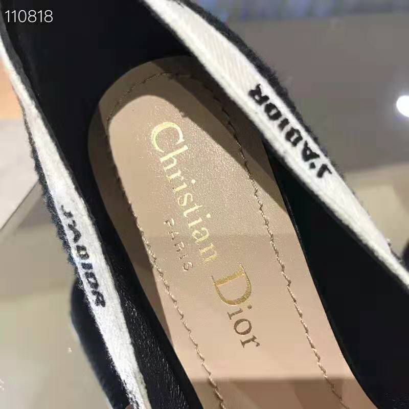 Dior Women J’adior Embroidered Pump Technical Canvas Embroidered Ribbon 6.5 cm Heel - image 9