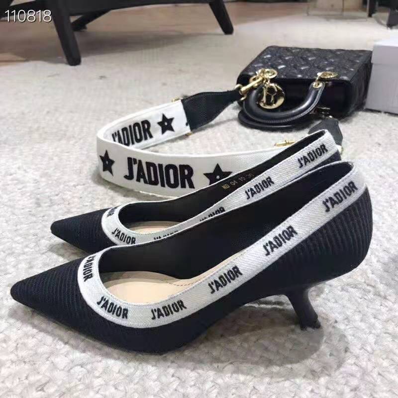 Dior Women J’adior Embroidered Pump Technical Canvas Embroidered Ribbon 6.5 cm Heel - image 4