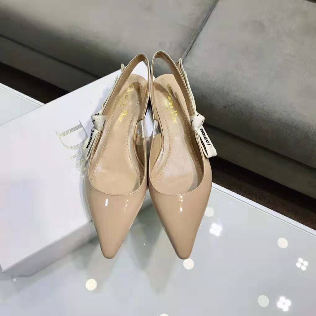 Dior Women J’adior Patent Calfskin Ballet Pump in 1cm Heel-Sandy - image 7