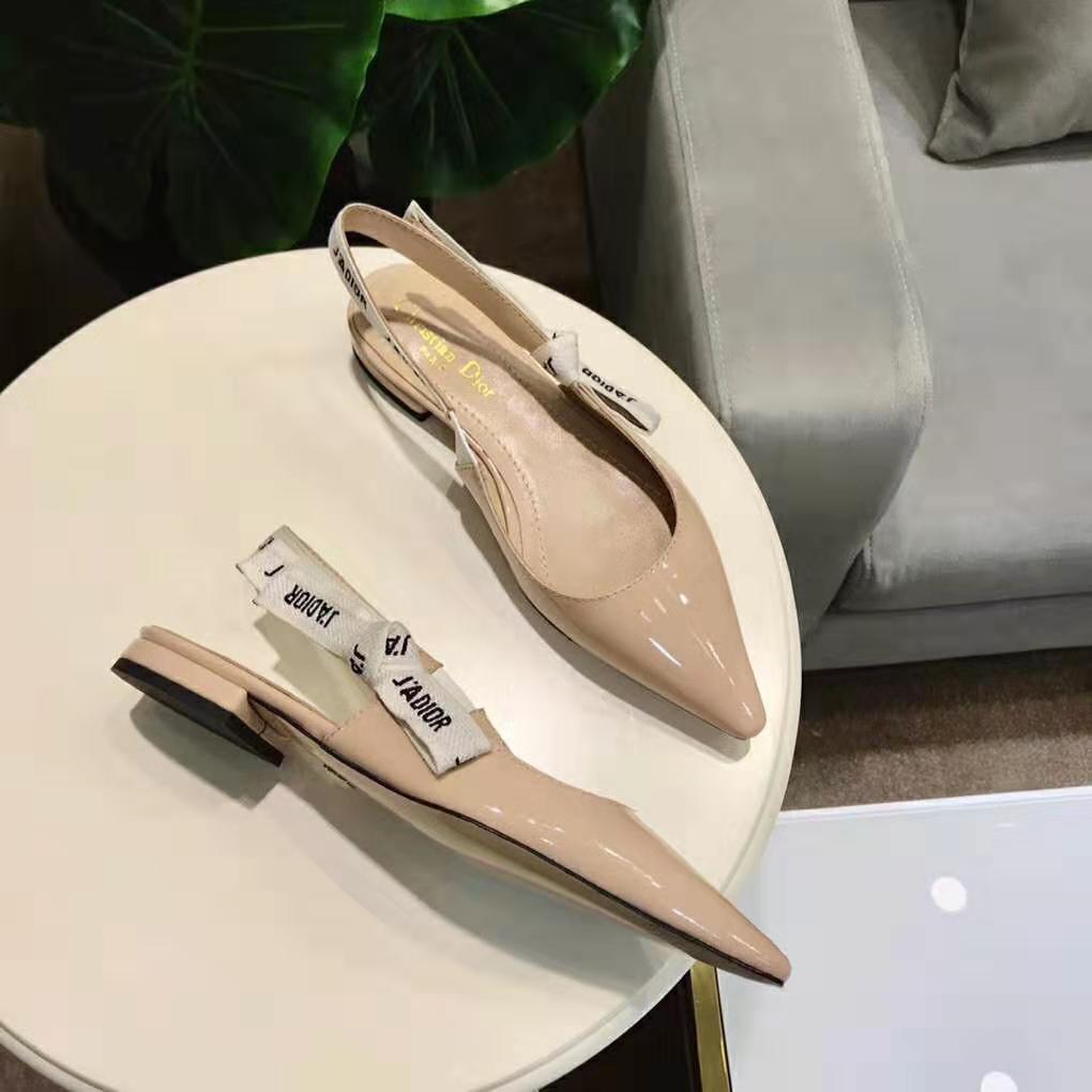 Dior Women J’adior Patent Calfskin Ballet Pump in 1cm Heel-Sandy - image 5