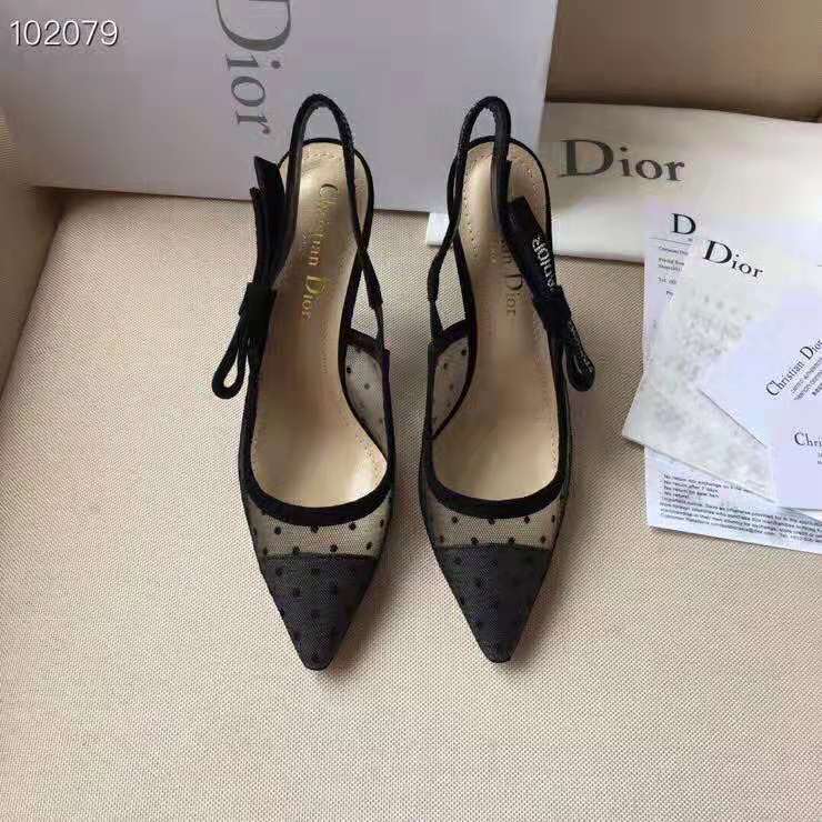 Dior Women J’adior Pump Dotted Swiss Tulle Rhinestones 10 cm Heel-Black - image 5