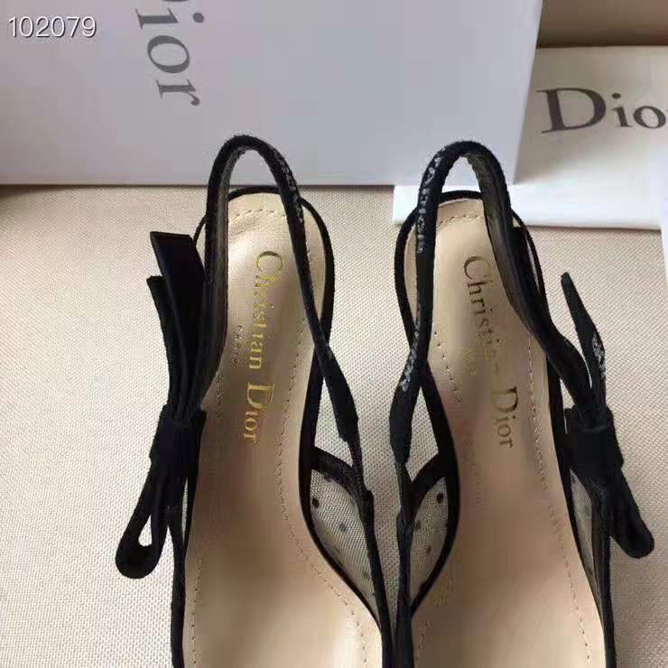 Dior Women J’adior Pump Dotted Swiss Tulle Rhinestones 10 cm Heel-Black - image 8