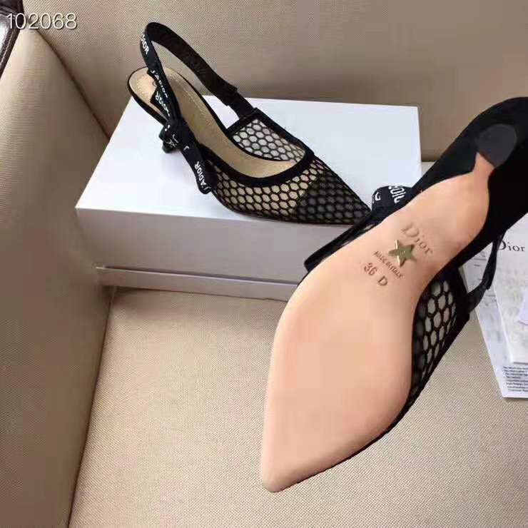 Dior Women J’adior Slingback in Mesh in 6.5 cm Heel-Black - image 8