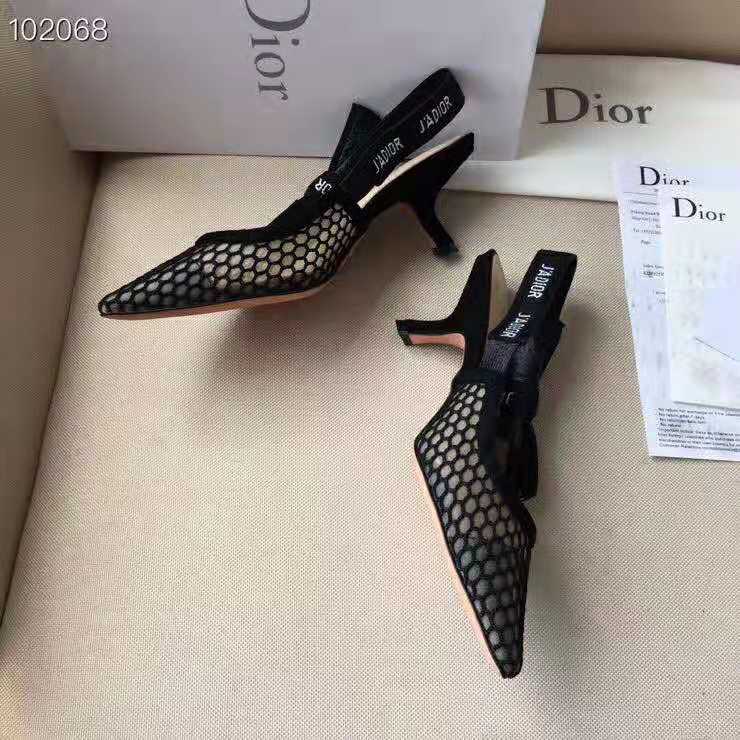 Dior Women J’adior Slingback in Mesh in 6.5 cm Heel-Black - image 7