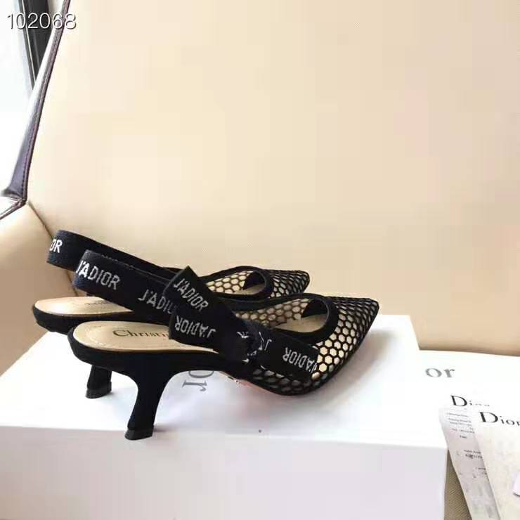 Dior Women J’adior Slingback in Mesh in 6.5 cm Heel-Black - image 4