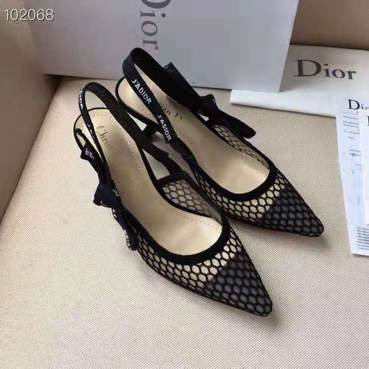 Dior Women J’adior Slingback in Mesh in 6.5 cm Heel-Black - image 5