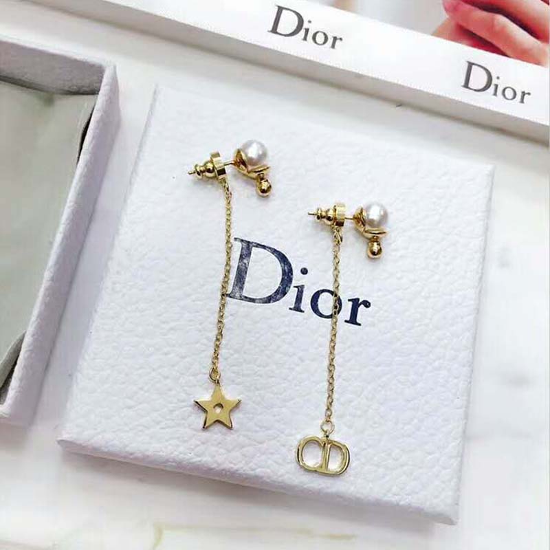 Side angle showing clip closure on Dior Women La Petite Tribale Earrings
