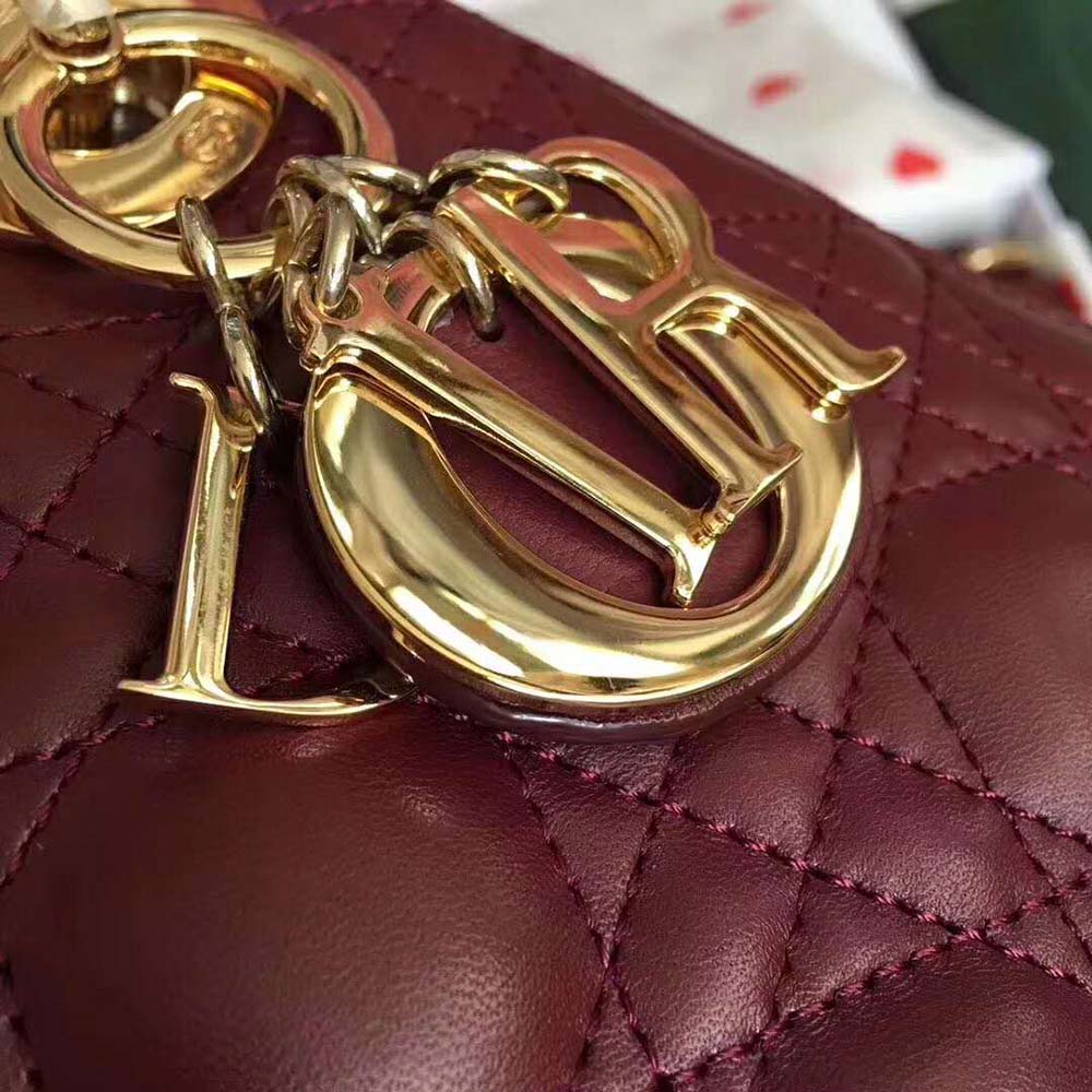 Dior Women MY ABCDIOR Lambskin Bag-Maroon - image 7