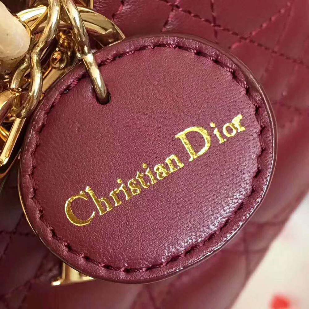 Dior Women MY ABCDIOR Lambskin Bag-Maroon - image 9