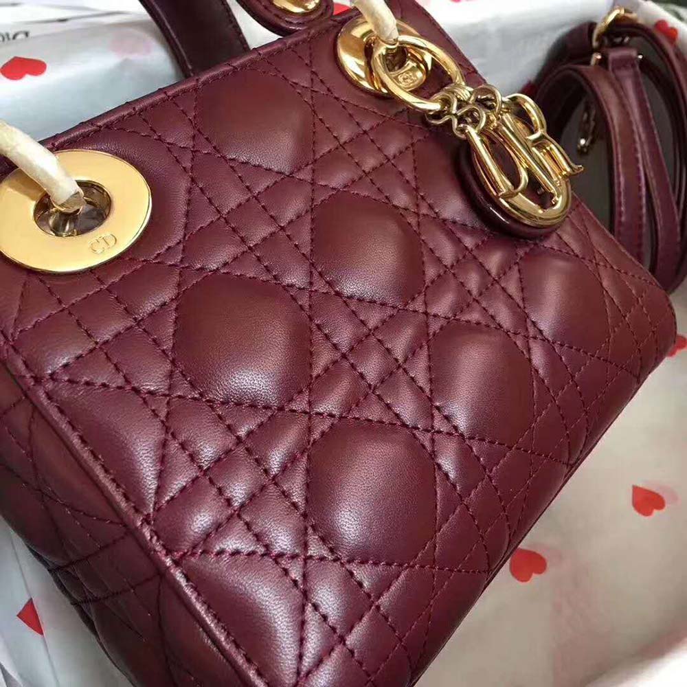 Dior Women MY ABCDIOR Lambskin Bag-Maroon - image 6