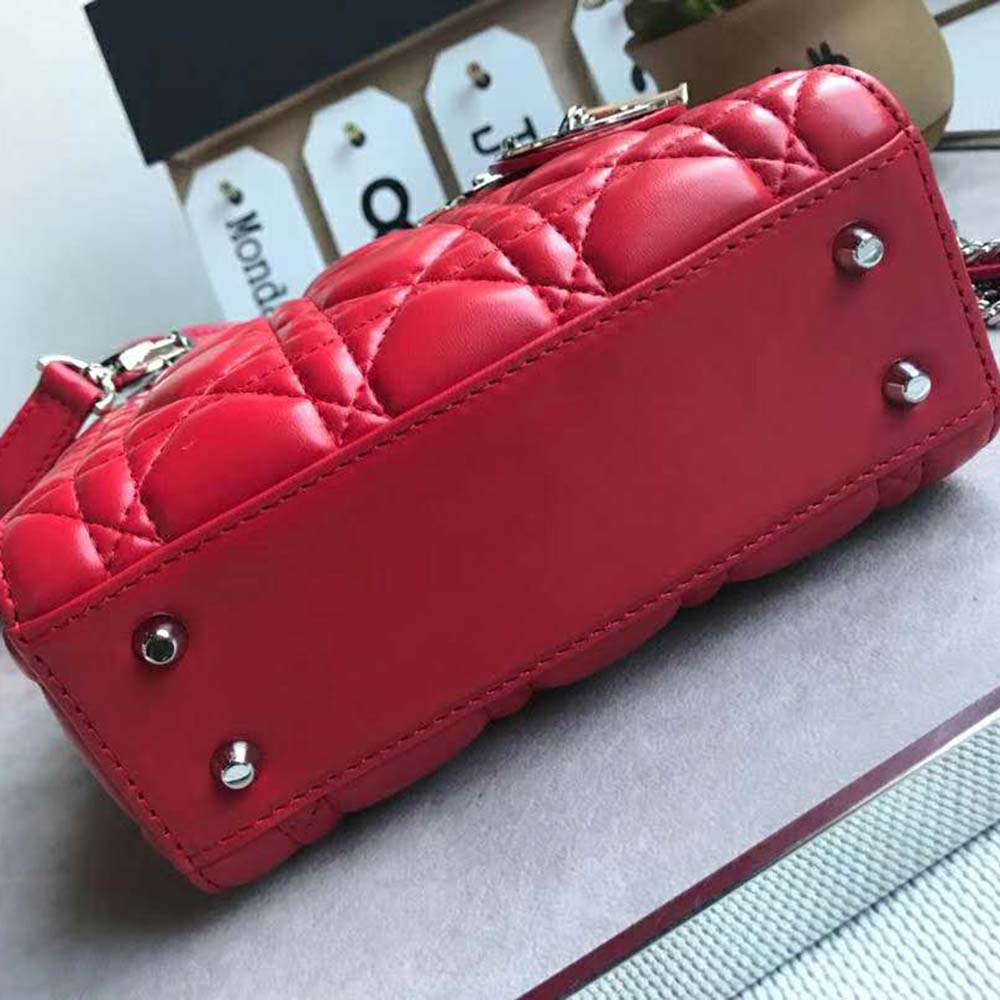 Dior Women MY ABCDIOR Lambskin Bag-Red - image 4