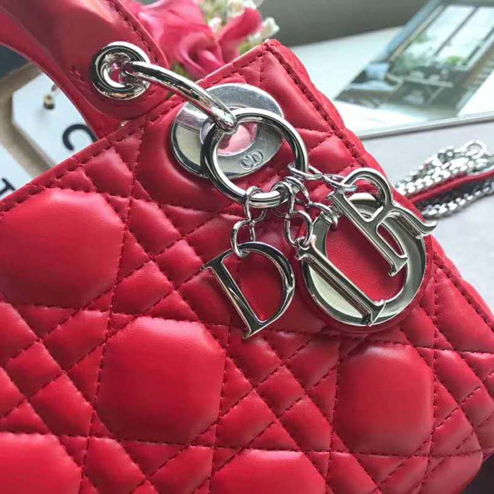 Dior Women MY ABCDIOR Lambskin Bag-Red - image 9