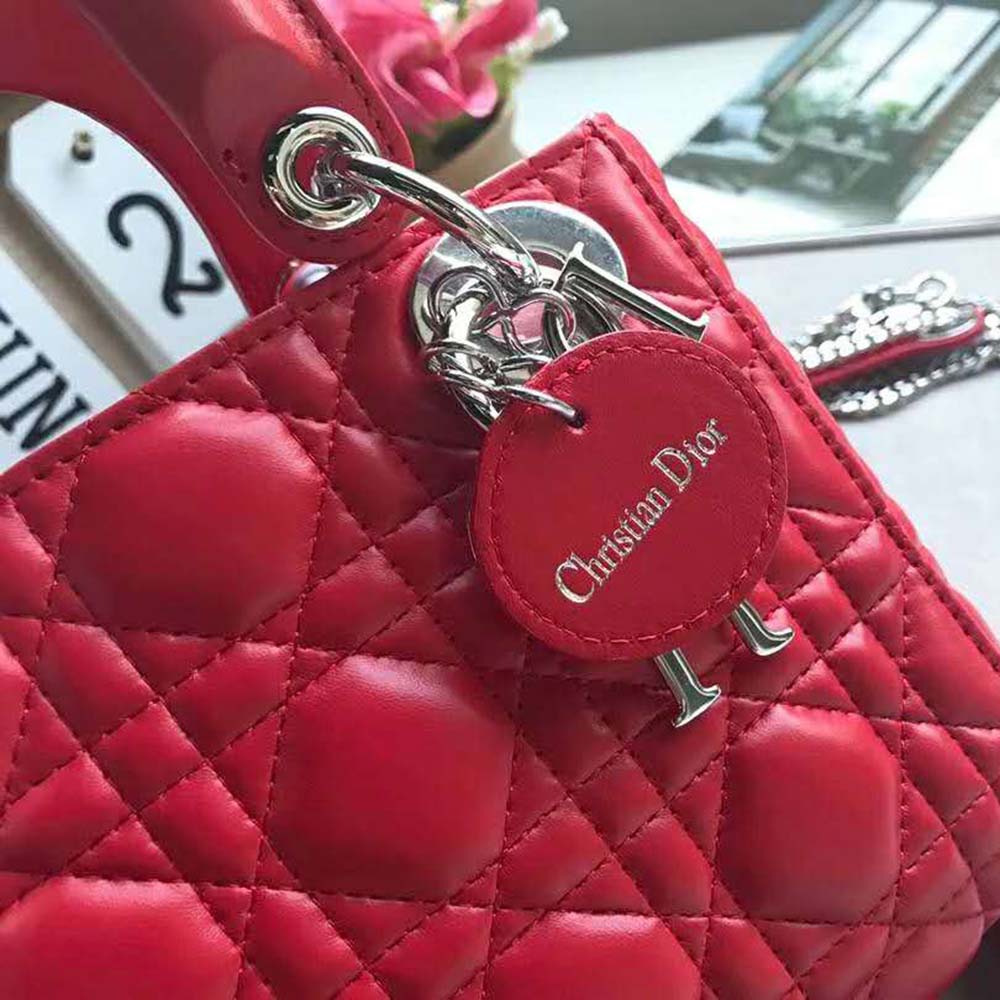 Dior Women MY ABCDIOR Lambskin Bag-Red - image 8