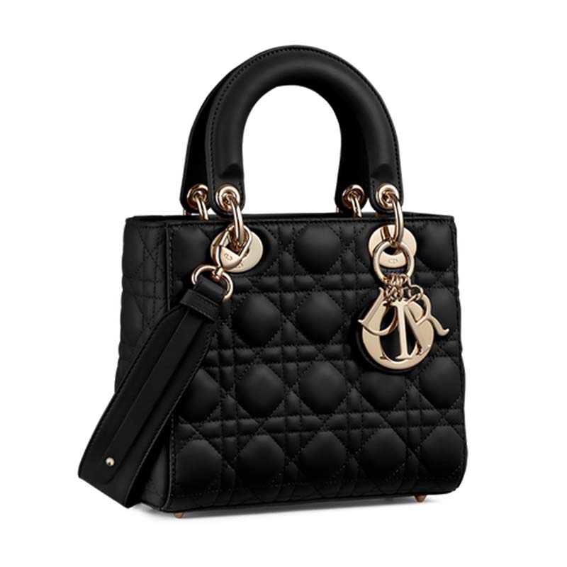Front view of Dior Women MY ABCDIOR Lambskin Personalize Bag-Black