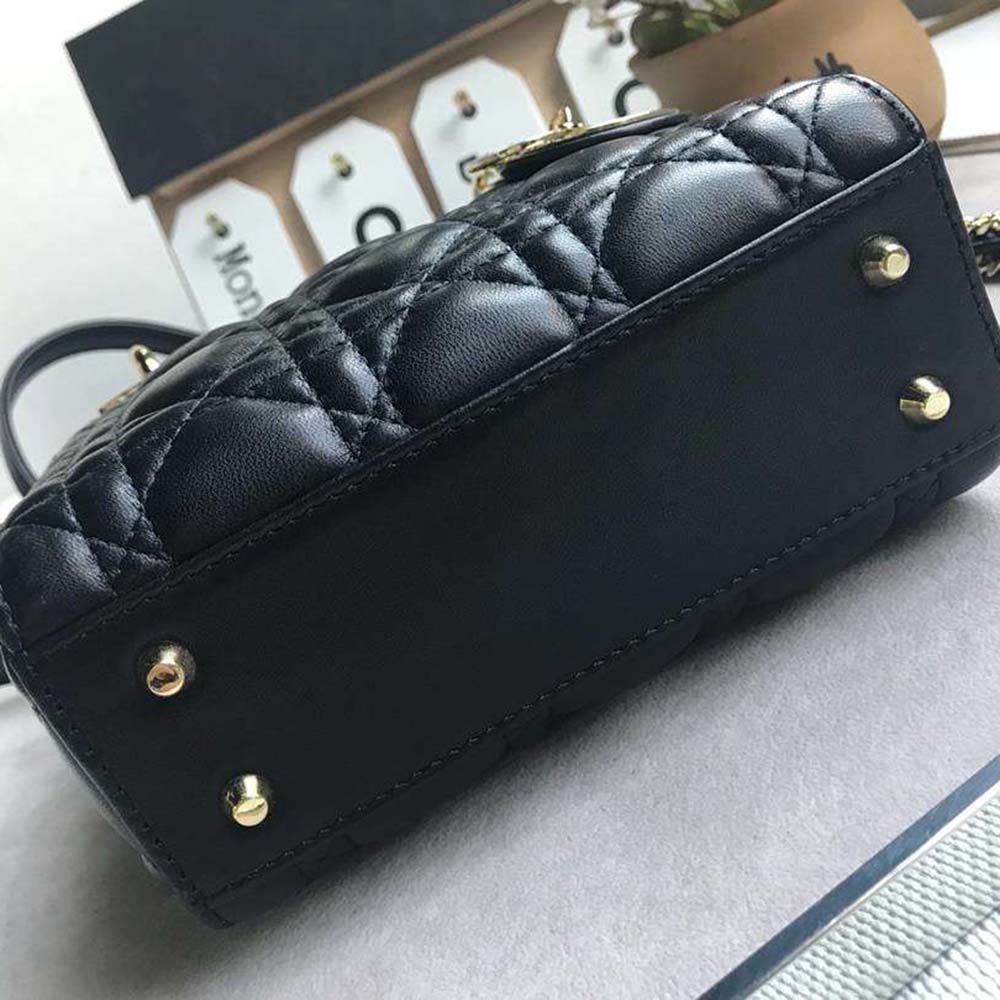 Dior Women MY ABCDIOR Lambskin Personalize Bag-Black - image 8