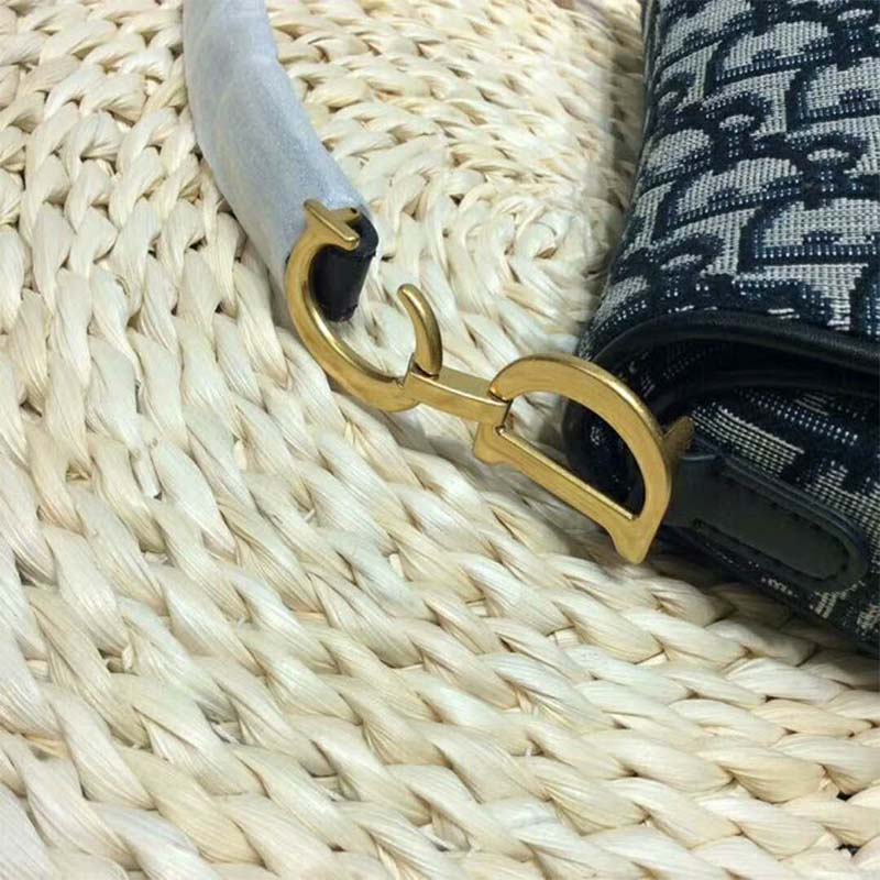 Dior Women Mini Saddle Bag in Blue Canvas - image 7