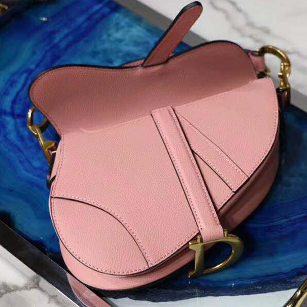 Dior Women Mini Saddle Bag in Calfskin-Pink - image 6