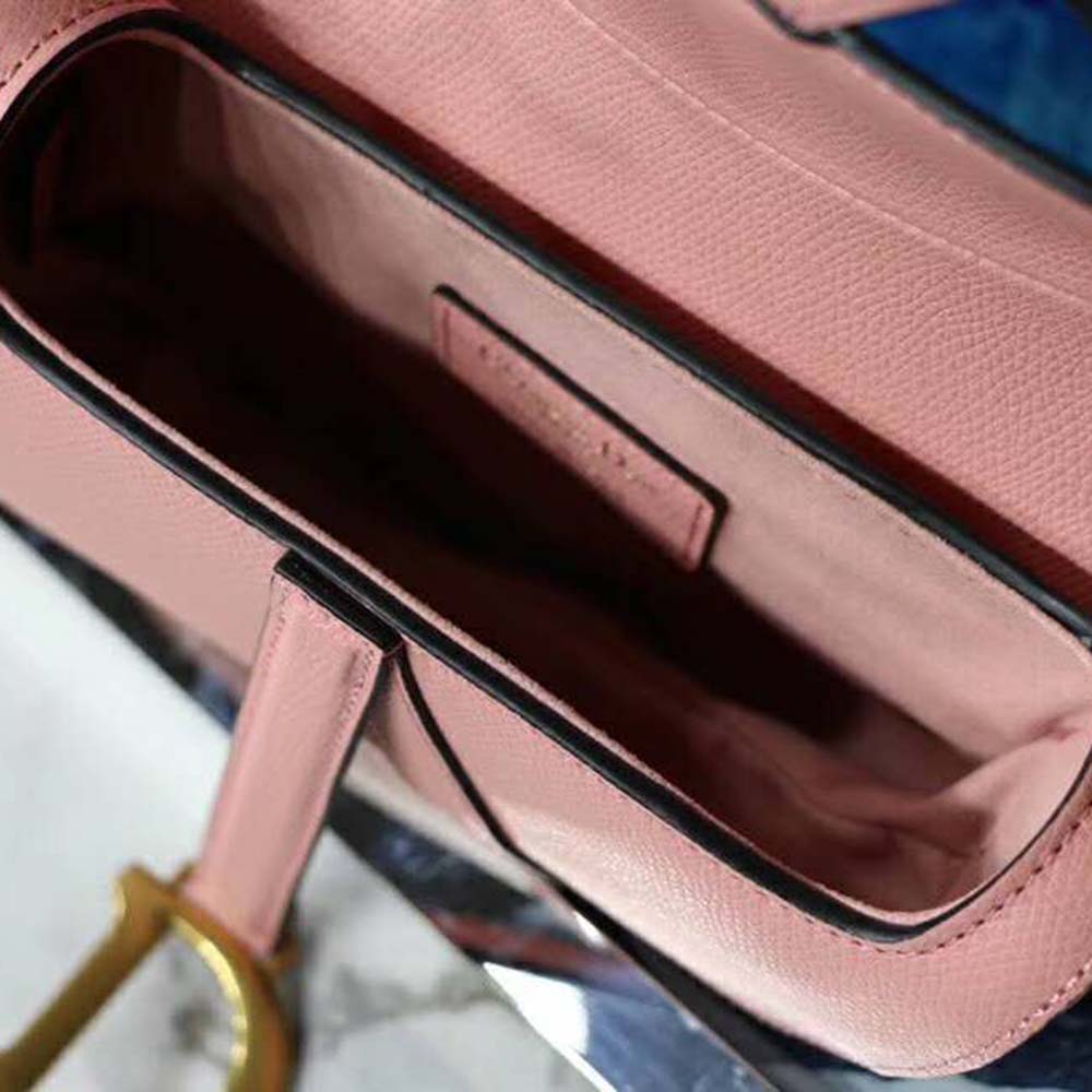 Dior Women Mini Saddle Bag in Calfskin-Pink - image 10