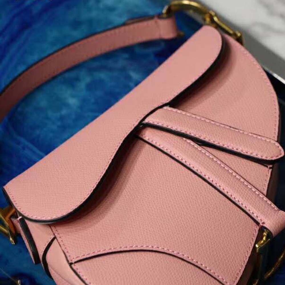 Dior Women Mini Saddle Bag in Calfskin-Pink - image 8