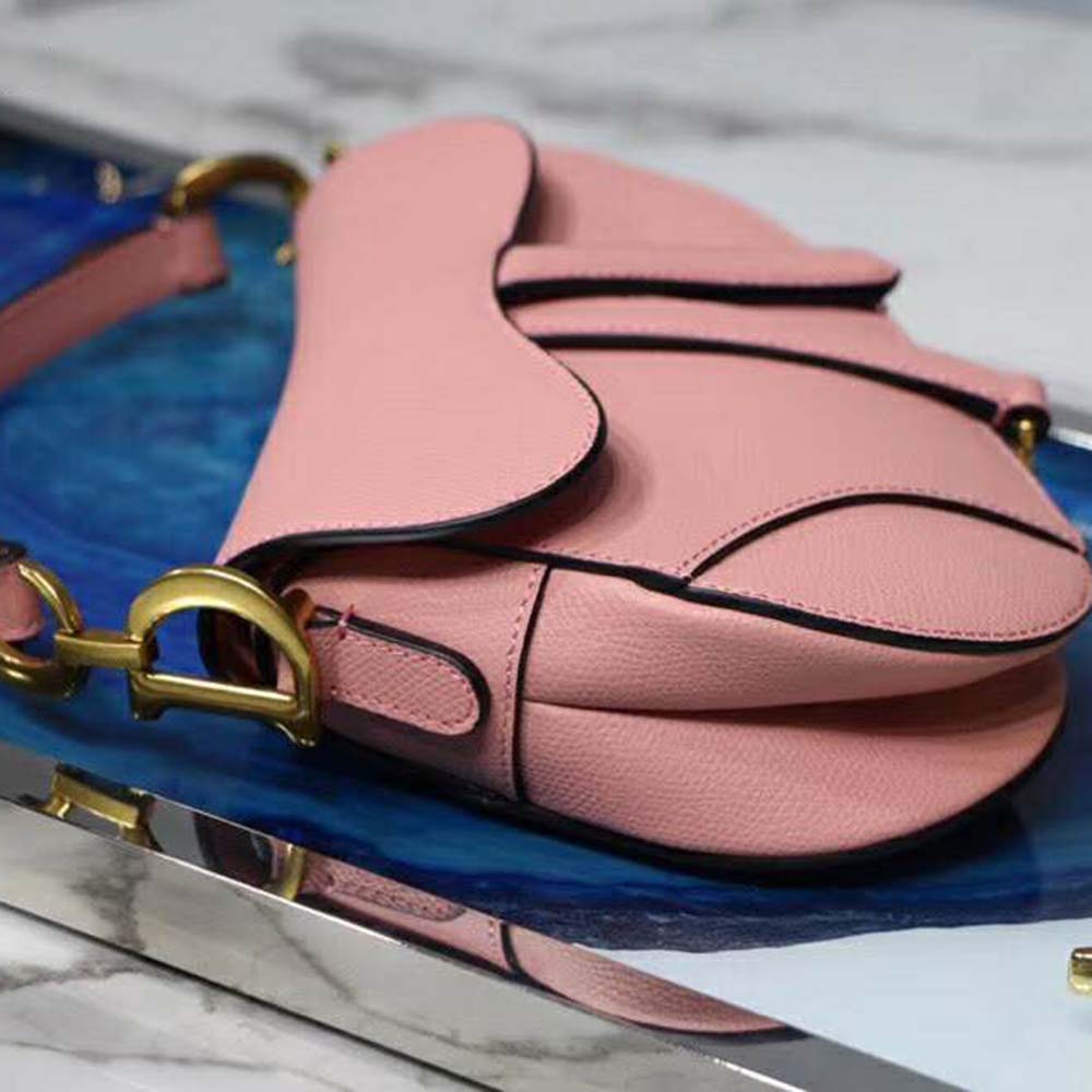 Dior Women Mini Saddle Bag in Calfskin-Pink - image 7