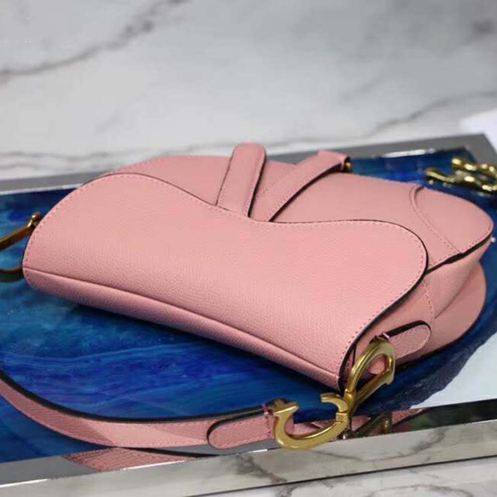 Dior Women Mini Saddle Bag in Calfskin-Pink - image 4