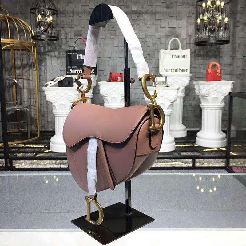 Dior Women Saddle Bag in Pink Calfskin - image 4