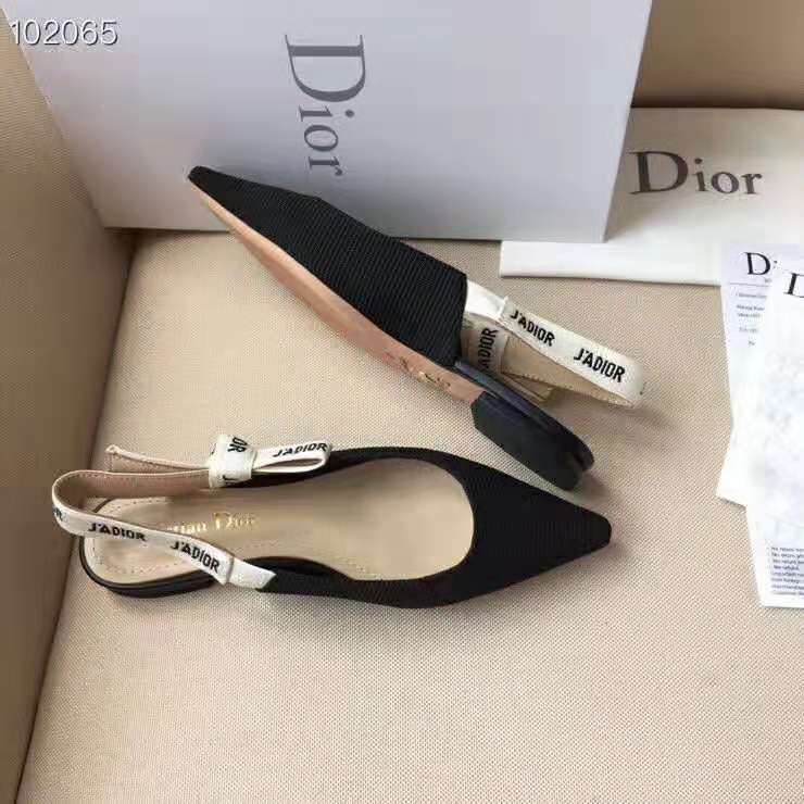 Dior Women Miss J’adior Ballerina in Black Technical Canvas in 1cm Heel - image 5