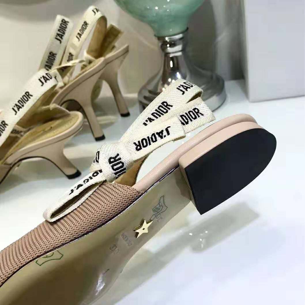 Dior Women Miss J’adior Ballerina in Nude Technical Canvas 1cm Heel - image 4