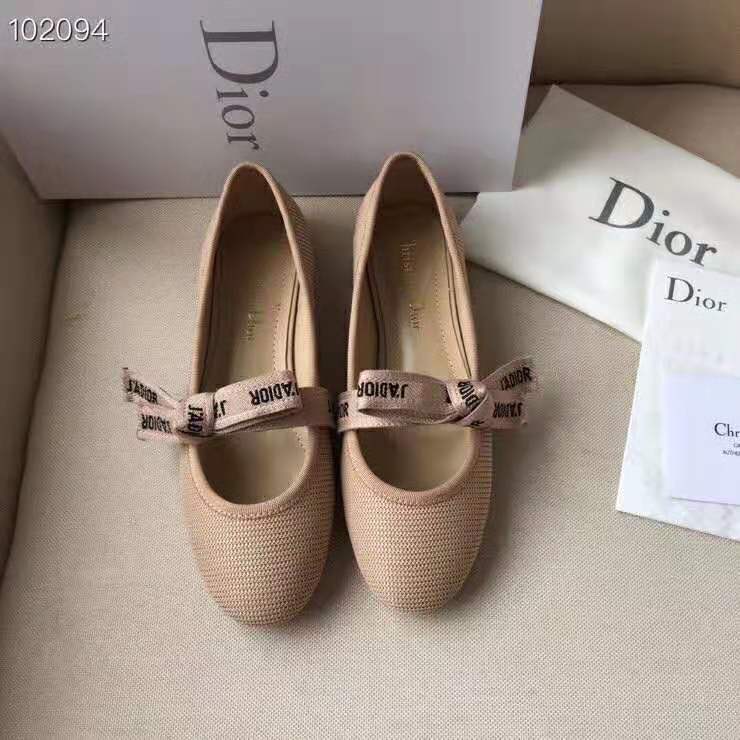 Dior Women Miss J’adior Ballet Flat in Technical Canvas-Pink - image 4
