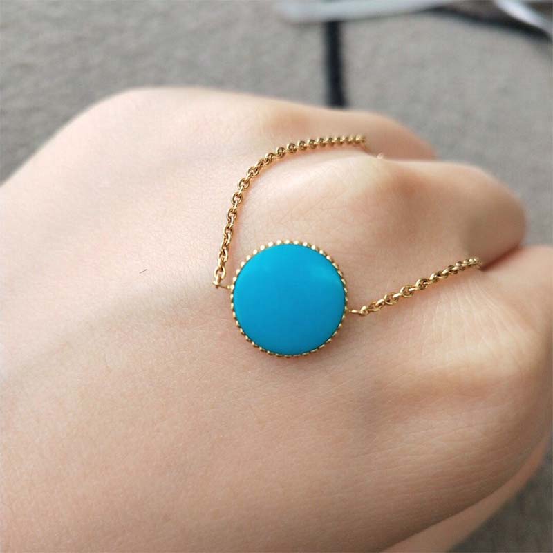 Dior Women Rose Des Vents Bracelet 18K Yellow Gold Diamond Turquoise - image 5