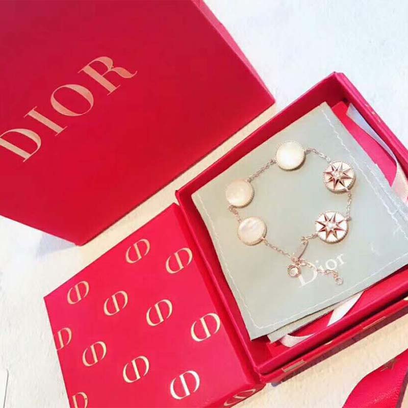 Dior Women Rose Des Vents Bracelet 18K Yellow Gold Diamonds Mother-of-Pearl - image 4