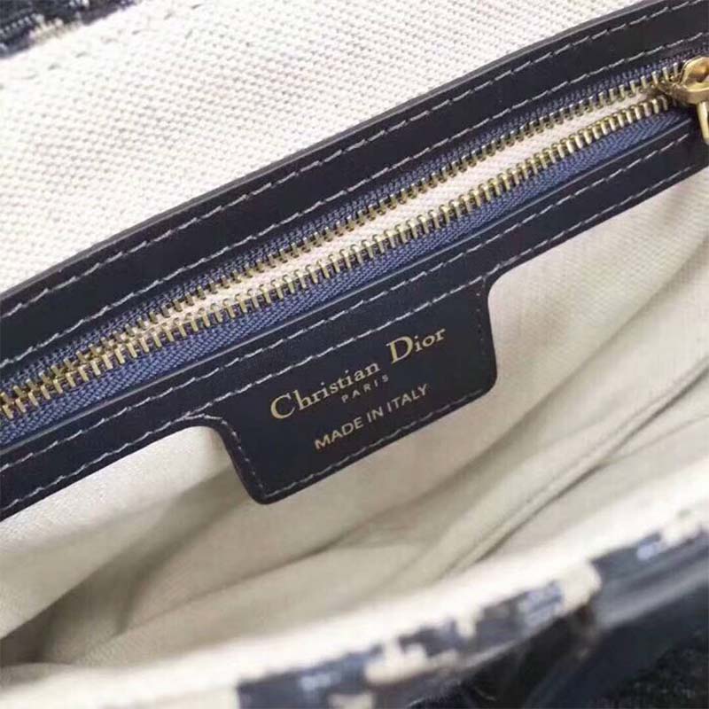 Dior Women Saddle Bag in Blue Canvas - image 6
