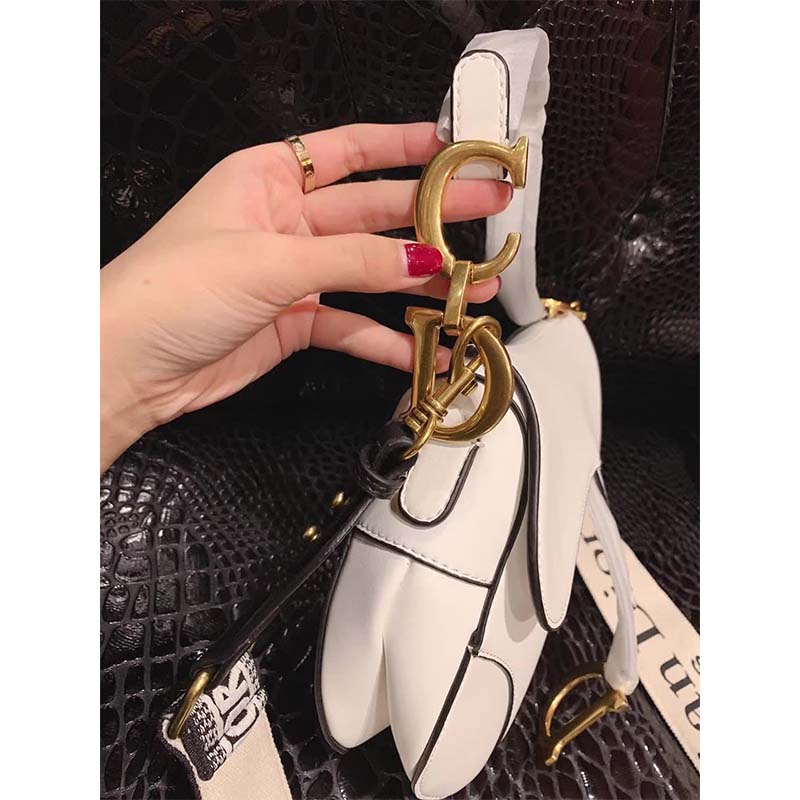 Dior Women Saddle Calfskin Bag-White - image 6