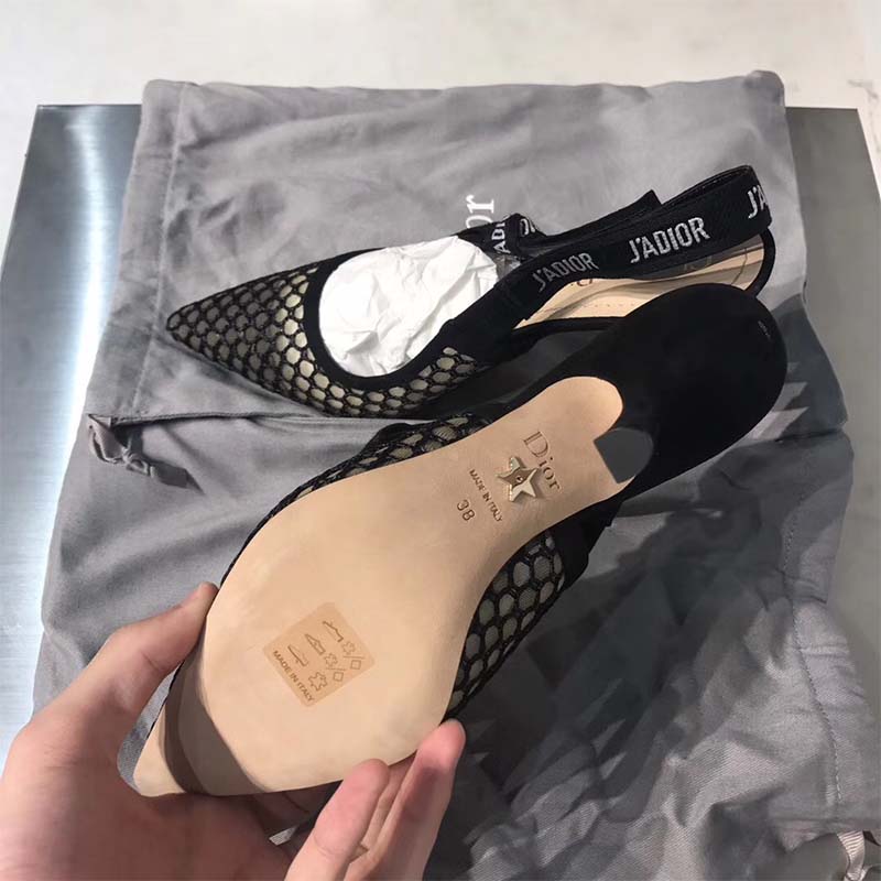 Dior Women J’Adior High-Heeled Shoe in Black Mesh Shoes Black 65mm Heel - image 9