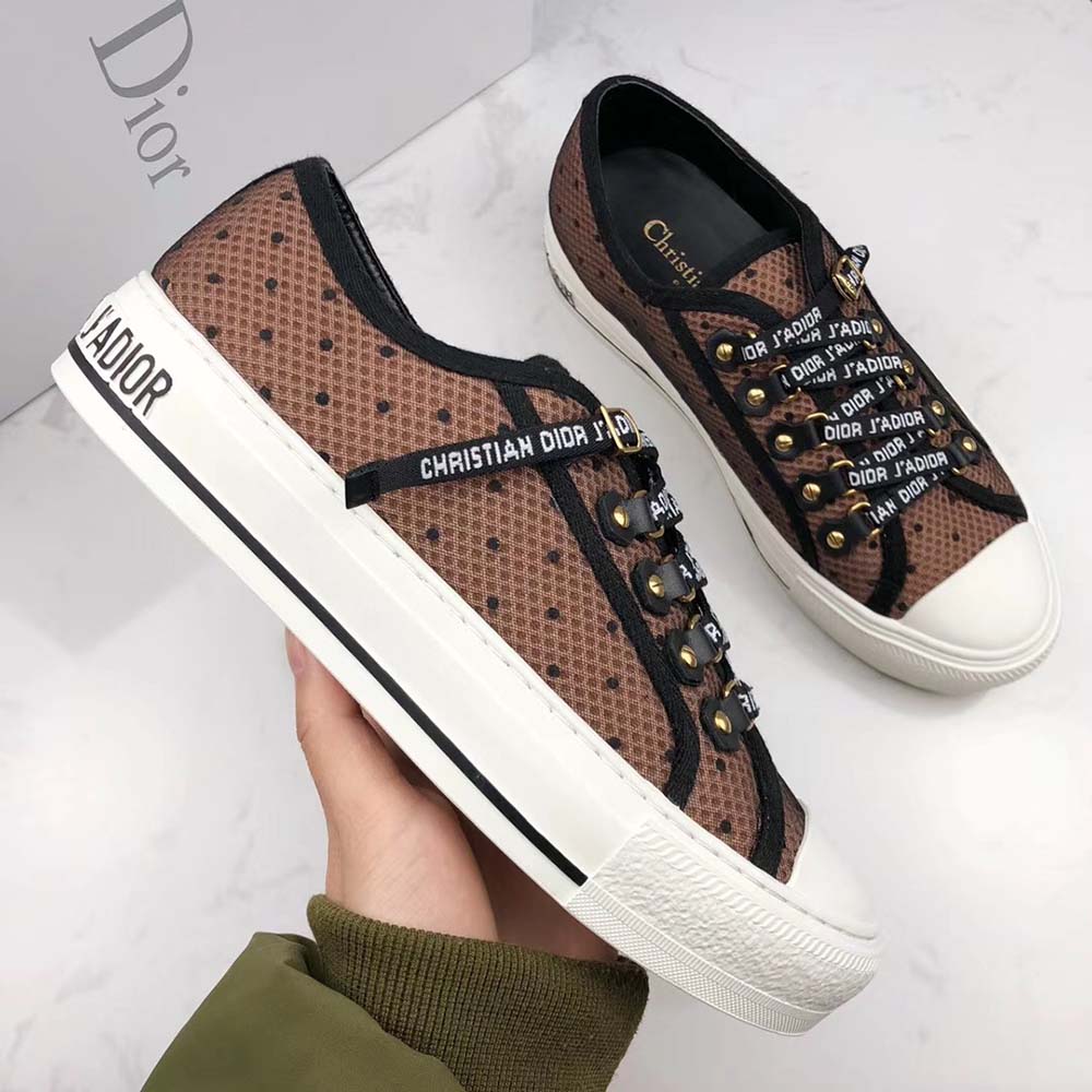 Dior Women Shoes Walkndior Plumetis Sneaker 5cm Heel-Brown - image 8
