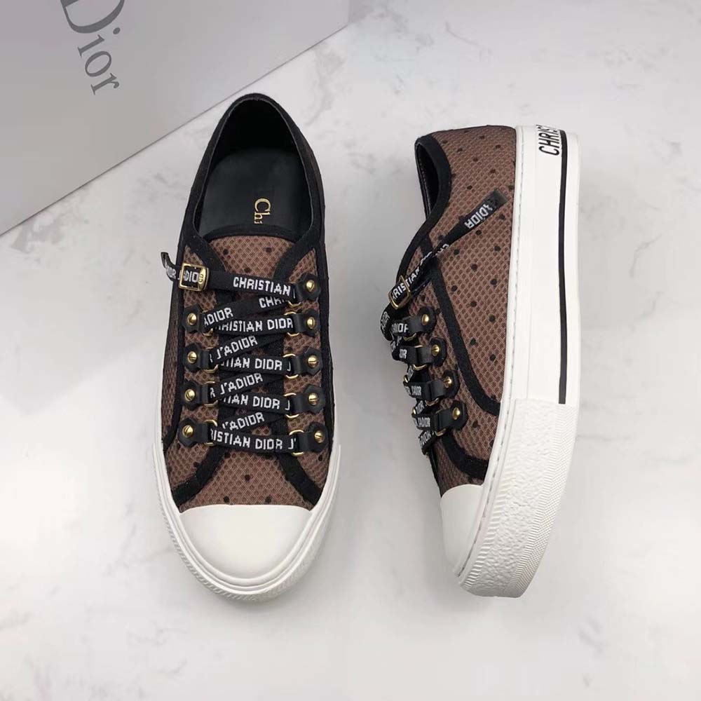 Dior Women Shoes Walkndior Plumetis Sneaker 5cm Heel-Brown - image 6